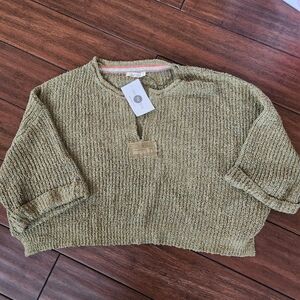 NWT Tandy Wear Olive Green Knit Sweater